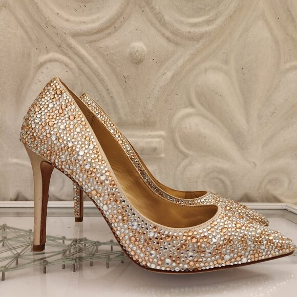 Badgley Mischka Embellished Heels. NWT. Size 6 - Picture 3 of 9